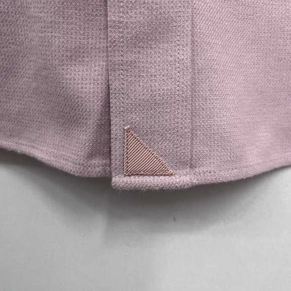 UNTUCKit Men's Button Front Flannel Shirt Mauve Pink Wrinkle Free Cotton XXL guc - Picture 4 of 10